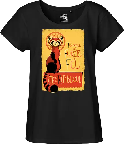 Roter Panda Vintage Französisches Poster Art Nouveau Oriental