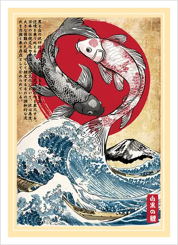 Koi balance in Japan