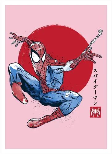 The spider sumi e
