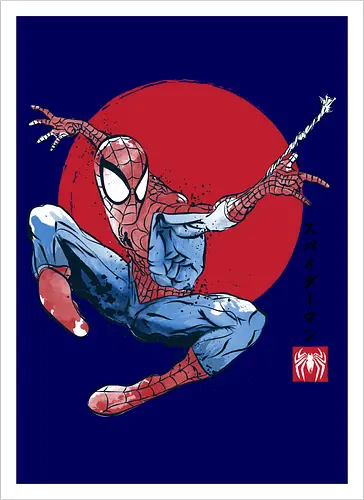 The spider sumi e