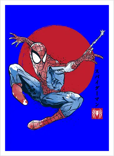 The spider sumi e
