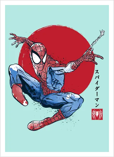 The spider sumi e