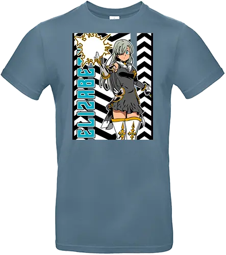 Elizabeth Battle Style - elizabeth, nanatsu no taizai, anime design, manga girl, fantasy warrior, black white art, anime poster, goddess power - Standard T-Shirt