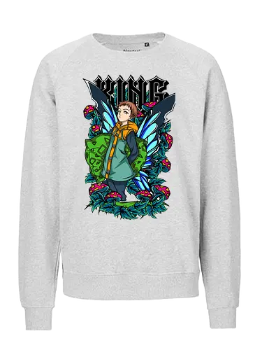 King Fairy Wings - king, seven deadly sins, fairy king, anime art, manga style, fantasy hero, anime design, colorful aesthetic - Fairtrade Sweatshirt