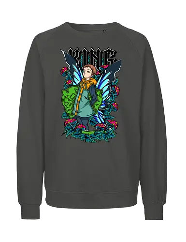 King Fairy Wings - king, seven deadly sins, fairy king, anime art, manga style, fantasy hero, anime design, colorful aesthetic - Fairtrade Sweatshirt