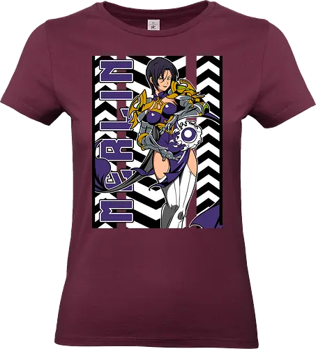 Merlin Battle Mage - merlin, nanatsu no taizai, anime woman, magical power, fantasy anime, manga style, anime poster, purple armor - Standard T-Shirt (Frauen)