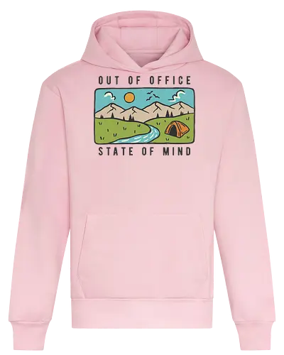 Out Of Office - nature, hiking, camp, pun, optimistic, camping, hike, adventure, mountains, landscape, email, office, funny - Heavyweight Hoodie