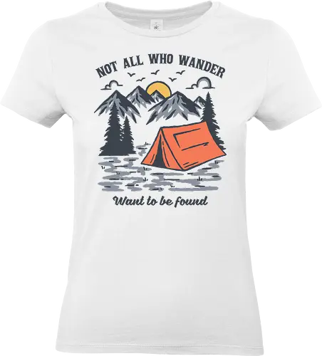 Lost By Choice v.2 - nature, hiking, camp, lost, camping, hike, adventure, mountains, landscape, simple - Standard T-Shirt (Frauen)
