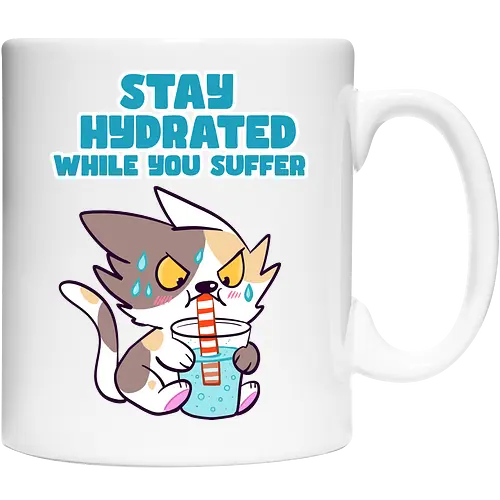 Stay Hydrated 2 - Katze, Sommer, Stay Hydrated - Keramiktasse