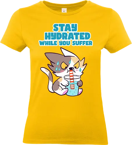 Stay Hydrated 2 - Katze, Sommer, Stay Hydrated - Standard T-Shirt (Frauen)