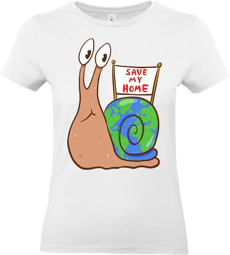 Save my Home-Schnecke - Umwelt, Schnecke, Save the Planet - Standard T-Shirt (Frauen)