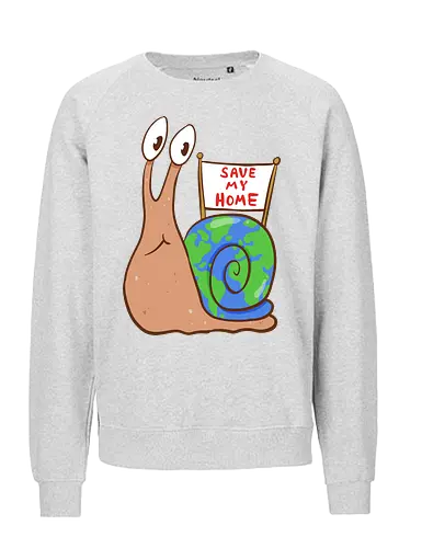 Save my Home-Schnecke - Umwelt, Schnecke, Save the Planet - Fairtrade Sweatshirt
