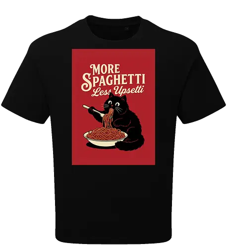 More spaghetti less upsetti hungry cat spaghetti 