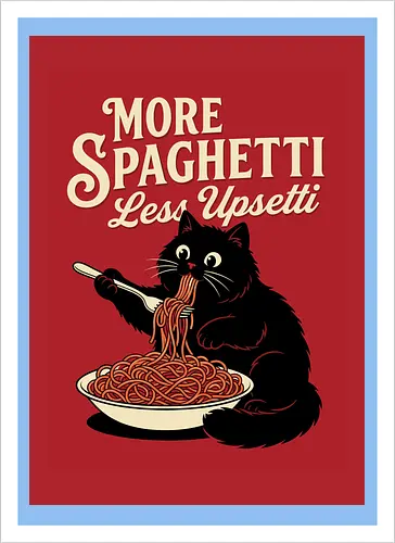 More spaghetti less upsetti hungry cat spaghetti 