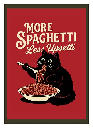 More spaghetti less upsetti hungry cat spaghetti 