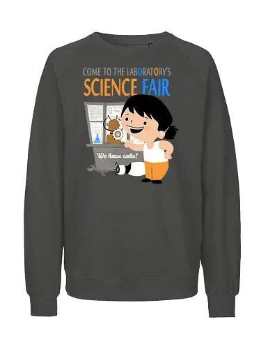 Aperture Science Fair - Gateway, aperature, Glados, Portal Gun, Science Fair - Fairtrade Sweatshirt