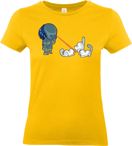 PredatAAAWWW - predator, cats, laserpointer, movies - Standard T-Shirt (Frauen)