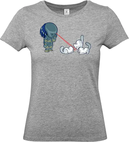PredatAAAWWW - predator, cats, laserpointer, movies - Standard T-Shirt (Frauen)