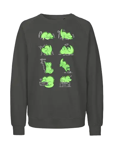 Gaaawwwzillaaawww - Kaiju, kawaii, monster - Fairtrade Sweatshirt