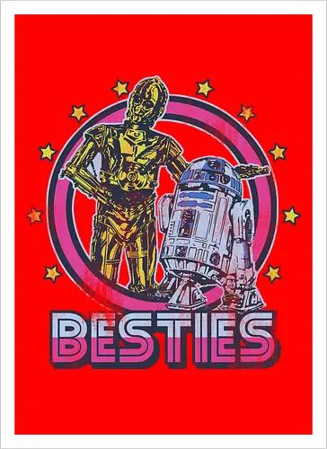 Retro Roboter Besties – Bestes Duo der Galaxis