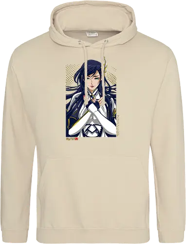 Majestätische Walküre – Himmlische Kriegerin Premium - walküre premium kunst, Brunhilde, Record of Ragnarok, Shuumatsu no Valkyrie, himmlische kriegerin design, anime walküre druck, blaue goldene kriegerin kunst, nordische mythologie anime, mystische kriegerin design, blauhaarige walküre kunst, weißer rüstung kriegerin, starke weibliche anime kunst, epische kriegerin design, goldene walküre druck, mystische kriegerin kunst, elegante anime kriegerin, premium walküre druck, himmlische kriegerin vintage - Standard Hoodie