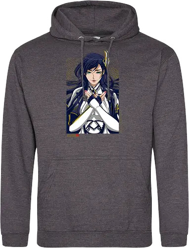 Majestätische Walküre – Himmlische Kriegerin Premium - walküre premium kunst, Brunhilde, Record of Ragnarok, Shuumatsu no Valkyrie, himmlische kriegerin design, anime walküre druck, blaue goldene kriegerin kunst, nordische mythologie anime, mystische kriegerin design, blauhaarige walküre kunst, weißer rüstung kriegerin, starke weibliche anime kunst, epische kriegerin design, goldene walküre druck, mystische kriegerin kunst, elegante anime kriegerin, premium walküre druck, himmlische kriegerin vintage - Standard Hoodie