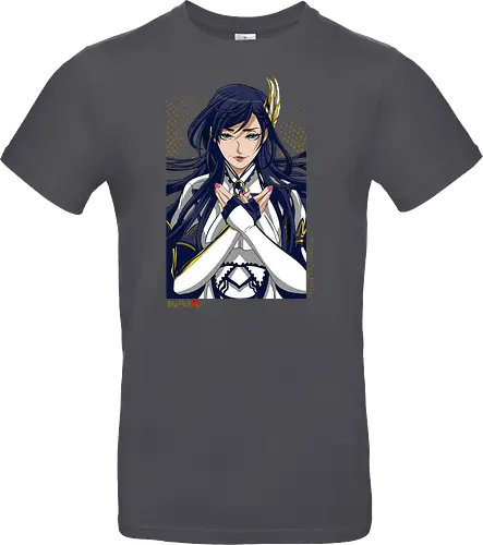 Majestätische Walküre – Himmlische Kriegerin Premium - walküre premium kunst, Brunhilde, Record of Ragnarok, Shuumatsu no Valkyrie, himmlische kriegerin design, anime walküre druck, blaue goldene kriegerin kunst, nordische mythologie anime, mystische kriegerin design, blauhaarige walküre kunst, weißer rüstung kriegerin, starke weibliche anime kunst, epische kriegerin design, goldene walküre druck, mystische kriegerin kunst, elegante anime kriegerin, premium walküre druck, himmlische kriegerin vintage - Standard T-Shirt