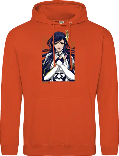 Majestätische Walküre – Himmlische Kriegerin Premium - walküre premium kunst, Brunhilde, Record of Ragnarok, Shuumatsu no Valkyrie, himmlische kriegerin design, anime walküre druck, blaue goldene kriegerin kunst, nordische mythologie anime, mystische kriegerin design, blauhaarige walküre kunst, weißer rüstung kriegerin, starke weibliche anime kunst, epische kriegerin design, goldene walküre druck, mystische kriegerin kunst, elegante anime kriegerin, premium walküre druck, himmlische kriegerin vintage - Standard Hoodie