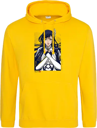 Majestätische Walküre – Himmlische Kriegerin Premium - walküre premium kunst, Brunhilde, Record of Ragnarok, Shuumatsu no Valkyrie, himmlische kriegerin design, anime walküre druck, blaue goldene kriegerin kunst, nordische mythologie anime, mystische kriegerin design, blauhaarige walküre kunst, weißer rüstung kriegerin, starke weibliche anime kunst, epische kriegerin design, goldene walküre druck, mystische kriegerin kunst, elegante anime kriegerin, premium walküre druck, himmlische kriegerin vintage - Standard Hoodie