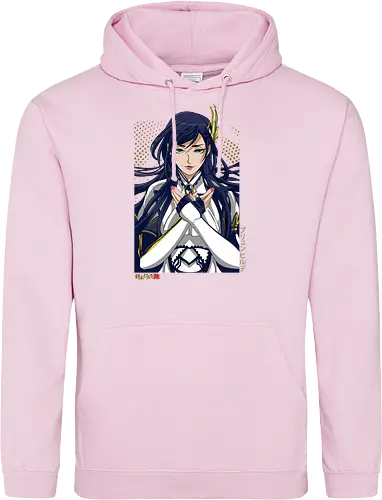 Majestätische Walküre – Himmlische Kriegerin Premium - walküre premium kunst, Brunhilde, Record of Ragnarok, Shuumatsu no Valkyrie, himmlische kriegerin design, anime walküre druck, blaue goldene kriegerin kunst, nordische mythologie anime, mystische kriegerin design, blauhaarige walküre kunst, weißer rüstung kriegerin, starke weibliche anime kunst, epische kriegerin design, goldene walküre druck, mystische kriegerin kunst, elegante anime kriegerin, premium walküre druck, himmlische kriegerin vintage - Standard Hoodie