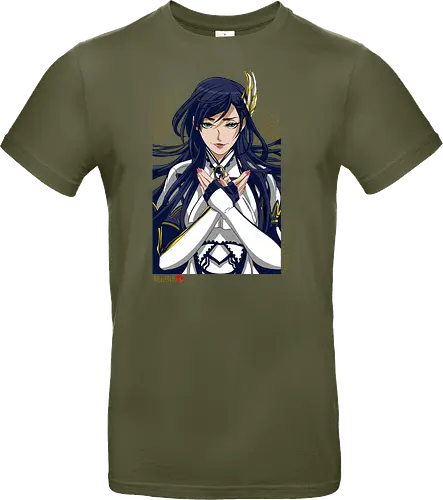 Majestätische Walküre – Himmlische Kriegerin Premium - walküre premium kunst, Brunhilde, Record of Ragnarok, Shuumatsu no Valkyrie, himmlische kriegerin design, anime walküre druck, blaue goldene kriegerin kunst, nordische mythologie anime, mystische kriegerin design, blauhaarige walküre kunst, weißer rüstung kriegerin, starke weibliche anime kunst, epische kriegerin design, goldene walküre druck, mystische kriegerin kunst, elegante anime kriegerin, premium walküre druck, himmlische kriegerin vintage - Standard T-Shirt