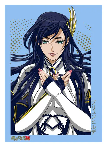 Majestätische Walküre – Himmlische Kriegerin Premium - walküre premium kunst, Brunhilde, Record of Ragnarok, Shuumatsu no Valkyrie, himmlische kriegerin design, anime walküre druck, blaue goldene kriegerin kunst, nordische mythologie anime, mystische kriegerin design, blauhaarige walküre kunst, weißer rüstung kriegerin, starke weibliche anime kunst, epische kriegerin design, goldene walküre druck, mystische kriegerin kunst, elegante anime kriegerin, premium walküre druck, himmlische kriegerin vintage - Kunstdruck
