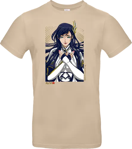Majestätische Walküre – Himmlische Kriegerin Premium - walküre premium kunst, Brunhilde, Record of Ragnarok, Shuumatsu no Valkyrie, himmlische kriegerin design, anime walküre druck, blaue goldene kriegerin kunst, nordische mythologie anime, mystische kriegerin design, blauhaarige walküre kunst, weißer rüstung kriegerin, starke weibliche anime kunst, epische kriegerin design, goldene walküre druck, mystische kriegerin kunst, elegante anime kriegerin, premium walküre druck, himmlische kriegerin vintage - Standard T-Shirt