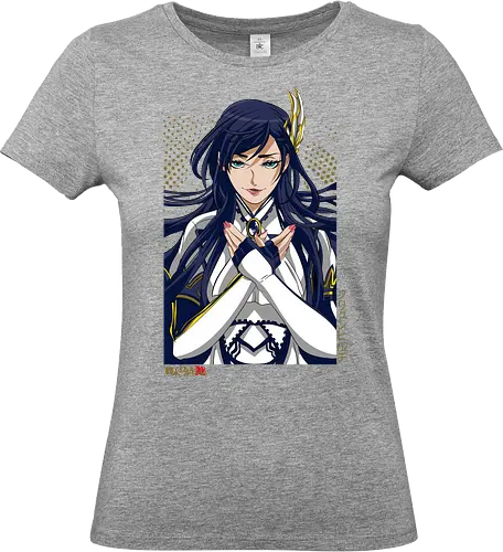 Majestätische Walküre – Himmlische Kriegerin Premium - walküre premium kunst, Brunhilde, Record of Ragnarok, Shuumatsu no Valkyrie, himmlische kriegerin design, anime walküre druck, blaue goldene kriegerin kunst, nordische mythologie anime, mystische kriegerin design, blauhaarige walküre kunst, weißer rüstung kriegerin, starke weibliche anime kunst, epische kriegerin design, goldene walküre druck, mystische kriegerin kunst, elegante anime kriegerin, premium walküre druck, himmlische kriegerin vintage - Standard T-Shirt (Frauen)