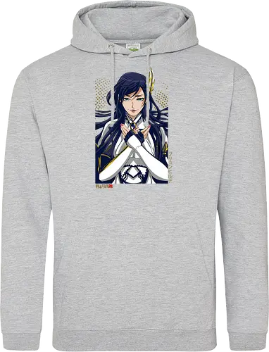 Majestätische Walküre – Himmlische Kriegerin Premium - walküre premium kunst, Brunhilde, Record of Ragnarok, Shuumatsu no Valkyrie, himmlische kriegerin design, anime walküre druck, blaue goldene kriegerin kunst, nordische mythologie anime, mystische kriegerin design, blauhaarige walküre kunst, weißer rüstung kriegerin, starke weibliche anime kunst, epische kriegerin design, goldene walküre druck, mystische kriegerin kunst, elegante anime kriegerin, premium walküre druck, himmlische kriegerin vintage - Standard Hoodie