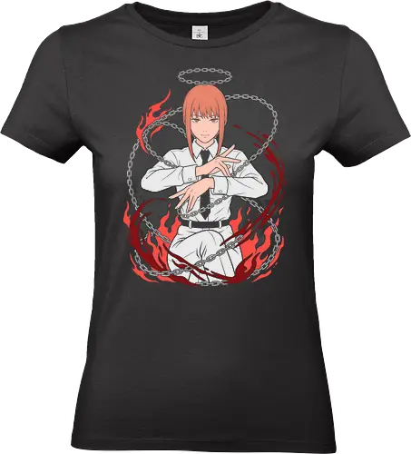 Chains of Control: The Haloed Devil - Makima shirt, Chainsaw Man merch, Control Devil apparel, anime graphic tee, dark fantasy streetwear, edgy otaku clothing, minimalist manga design, anime waifu shirt, CSM graphic apparel, Japanese animation tee - Standard T-Shirt (Frauen)