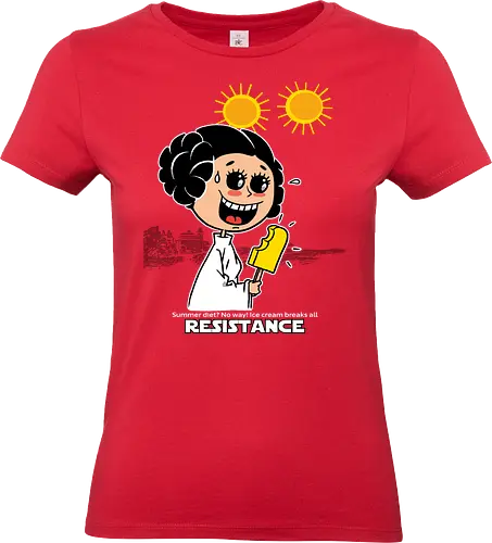 Resistance - Princess Leia, Space Opera, Ice cream, Summer - Standard T-Shirt (Frauen)