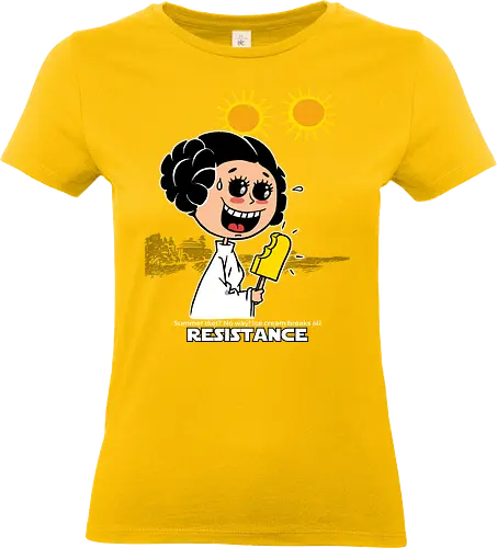 Resistance - Princess Leia, Space Opera, Ice cream, Summer - Standard T-Shirt (Frauen)