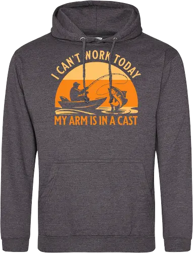 Ich Kann Heute Nicht Arbeiten, Mein Arm Ist Im Gips – Lustiges Angler T-Shirt