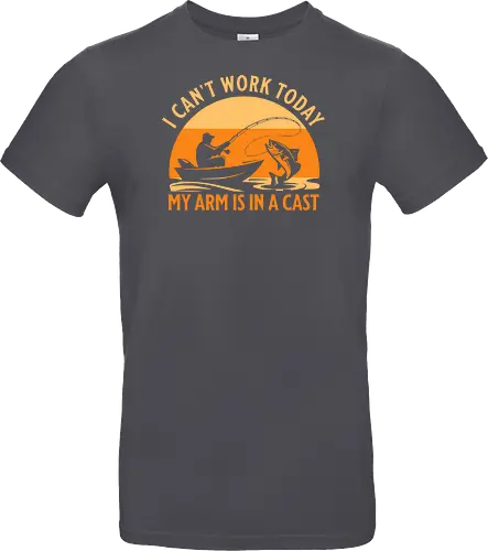 Ich Kann Heute Nicht Arbeiten, Mein Arm Ist Im Gips – Lustiges Angler T-Shirt