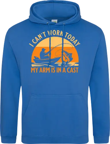 Ich Kann Heute Nicht Arbeiten, Mein Arm Ist Im Gips – Lustiges Angler T-Shirt