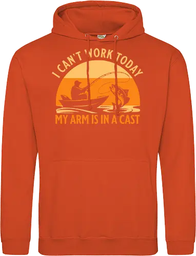 Ich Kann Heute Nicht Arbeiten, Mein Arm Ist Im Gips – Lustiges Angler T-Shirt