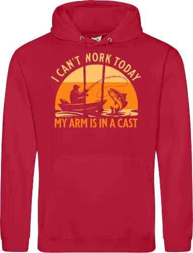 Ich Kann Heute Nicht Arbeiten, Mein Arm Ist Im Gips – Lustiges Angler T-Shirt