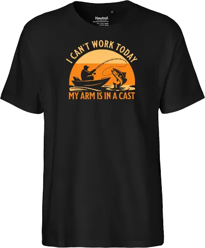 Ich Kann Heute Nicht Arbeiten, Mein Arm Ist Im Gips – Lustiges Angler T-Shirt