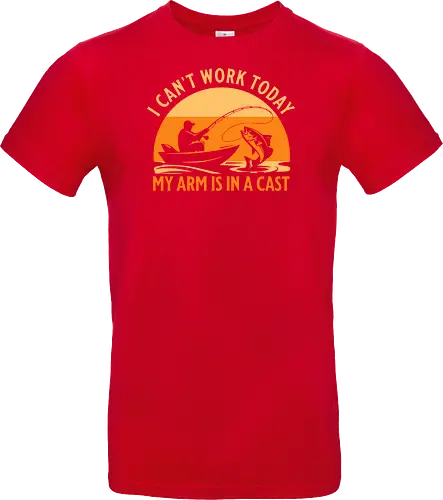 Ich Kann Heute Nicht Arbeiten, Mein Arm Ist Im Gips – Lustiges Angler T-Shirt
