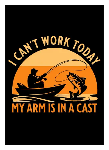 Ich Kann Heute Nicht Arbeiten, Mein Arm Ist Im Gips – Lustiges Angler T-Shirt