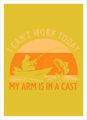 Ich Kann Heute Nicht Arbeiten, Mein Arm Ist Im Gips – Lustiges Angler T-Shirt