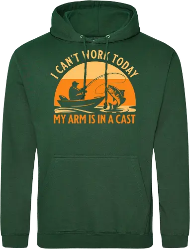 Ich Kann Heute Nicht Arbeiten, Mein Arm Ist Im Gips – Lustiges Angler T-Shirt