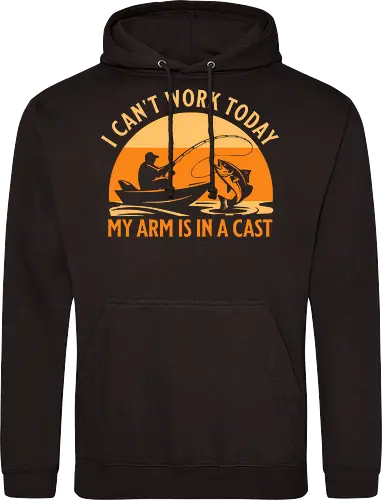 Ich Kann Heute Nicht Arbeiten, Mein Arm Ist Im Gips – Lustiges Angler T-Shirt