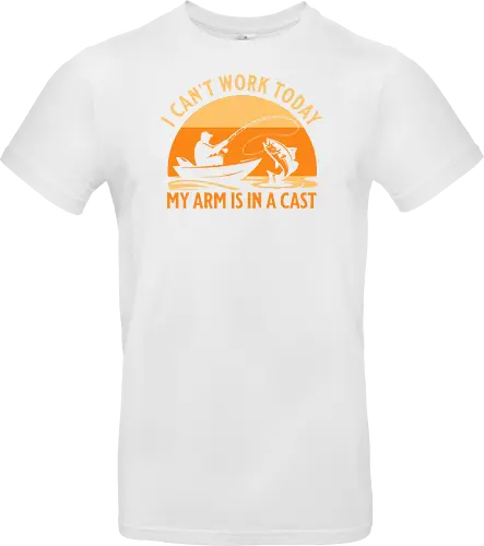 Ich Kann Heute Nicht Arbeiten, Mein Arm Ist Im Gips – Lustiges Angler T-Shirt